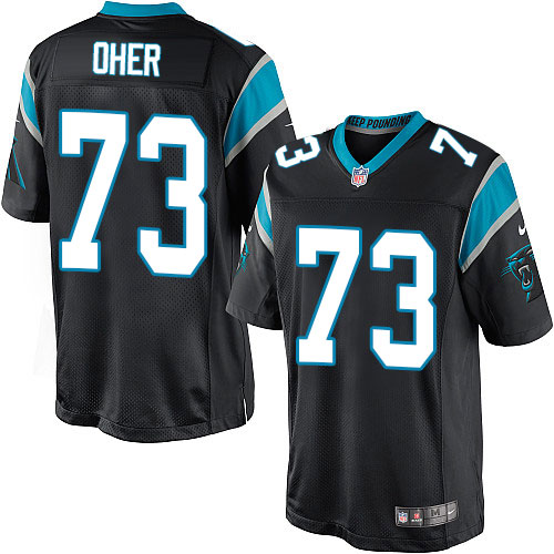 Youth Elite Michael Oher Nike Jersey Black Home - #73 NFL Carolina Panthers